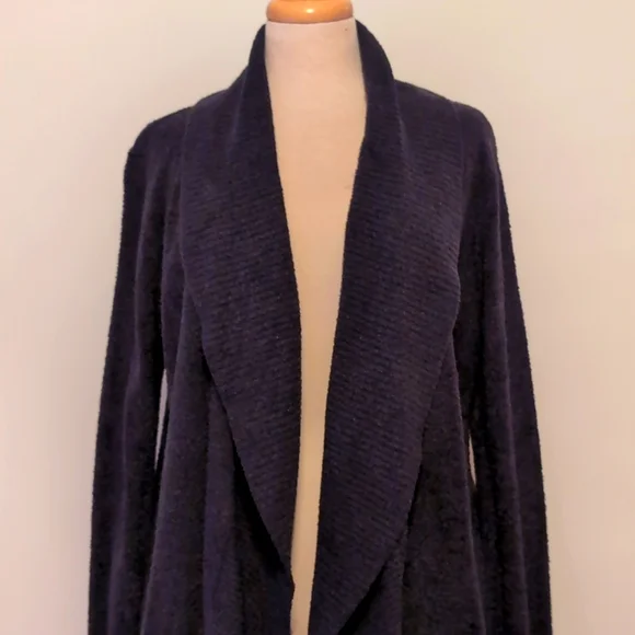 Barefoot Dreams Navy Knit Cardigan Sweater - Picture 6 of 11